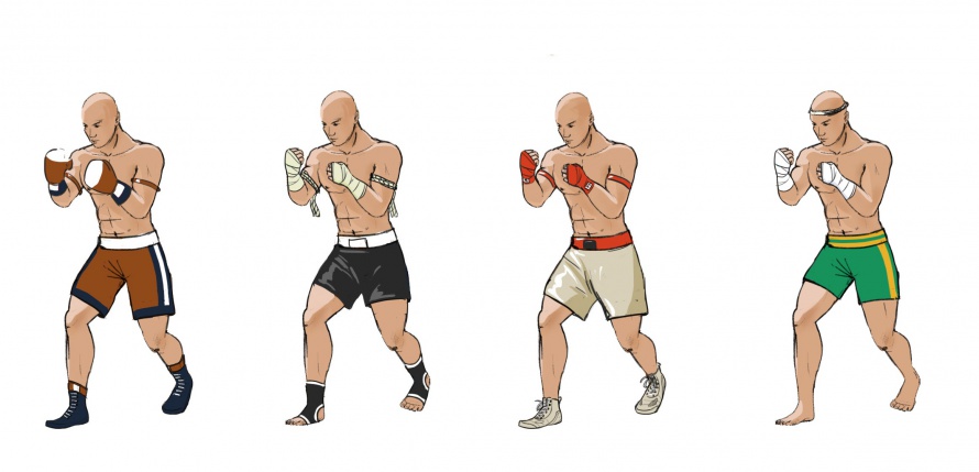 Бойцы для 2-й версии игры Тайский бокс