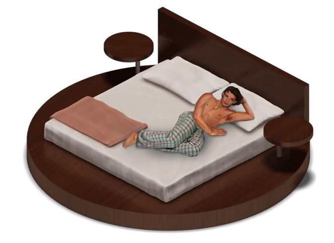 Анимация мужчины на кровати, аналог Sims