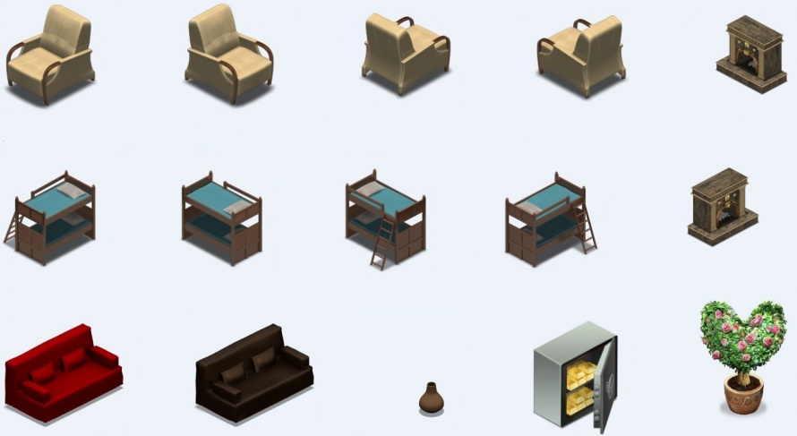 Мебель (2) для аналога игры Sims