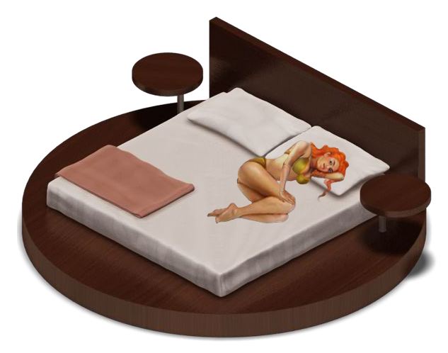 Женщина на кровати (аналог Sims)