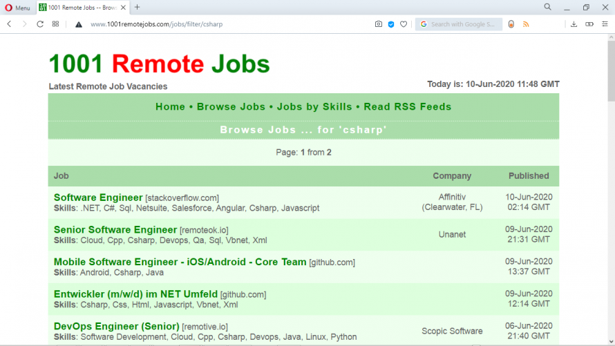 034 | 1001 Remote Jobs веб-сайт