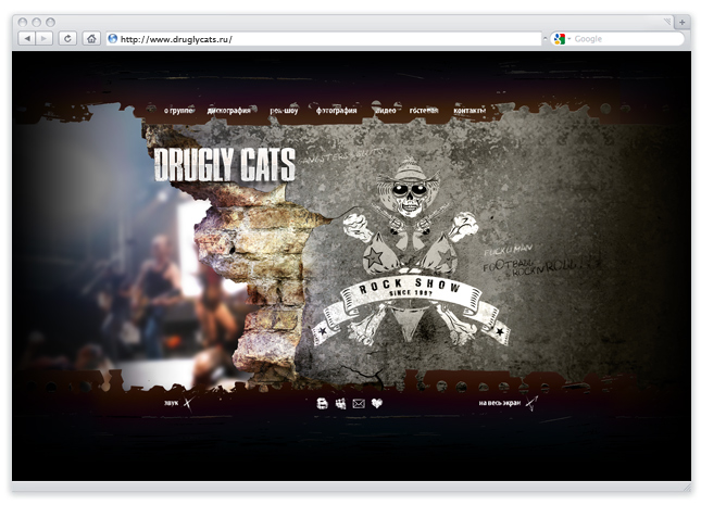Официальный сайт рок группы Drugly Cats 