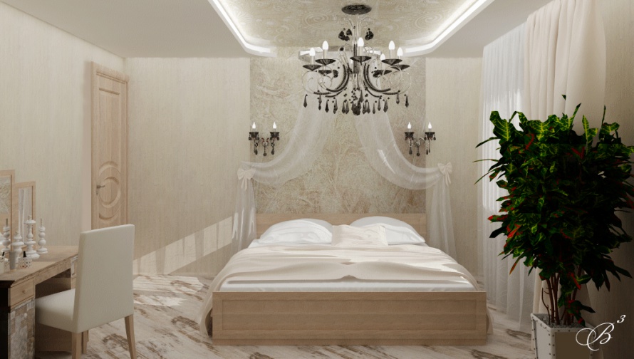 Дизайн интерьера спальни для молодой пары